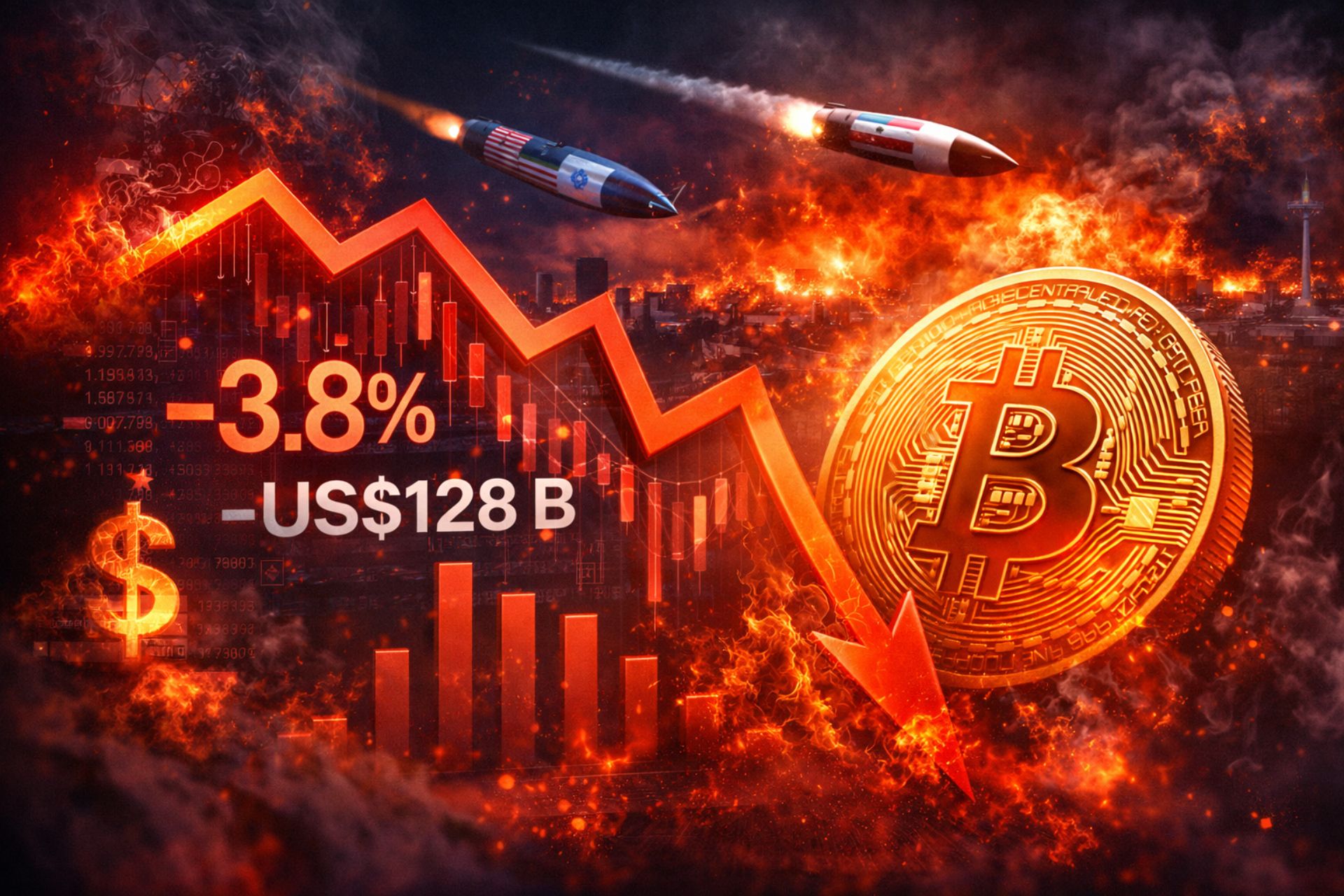 Bitcoin Rontok Usai Serangan AS–Israel ke Iran, Rp2.153 Triliun Nilai Kripto Menguap dalam Hitungan Jam